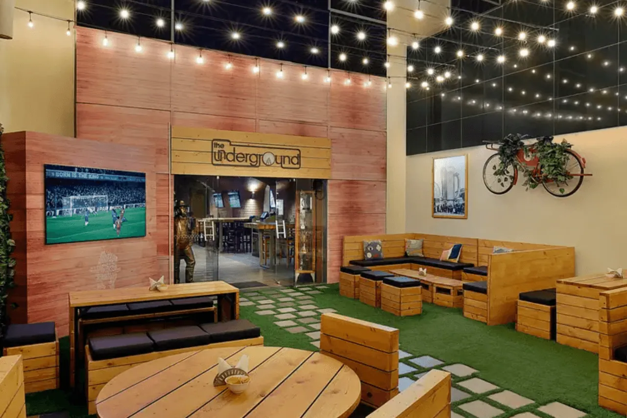Find the perfect blend of British pub experience and Dubai energy at The Underground Pub
